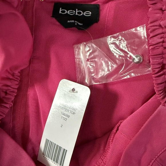 Bebe Satin Sweetheart Bustier Top | Hot Pink | Sizes 2, 4 & 8 | NWT - Picture 11 of 11